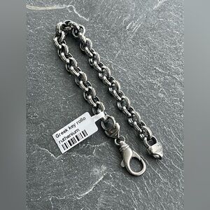 Sterling Silver black ruthenium link
Chain Bracelet 7.5”